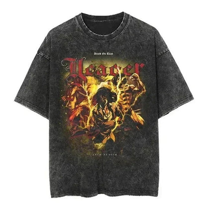 Attack on Titan trending anime Grunge T-shirt - Senpai Attire