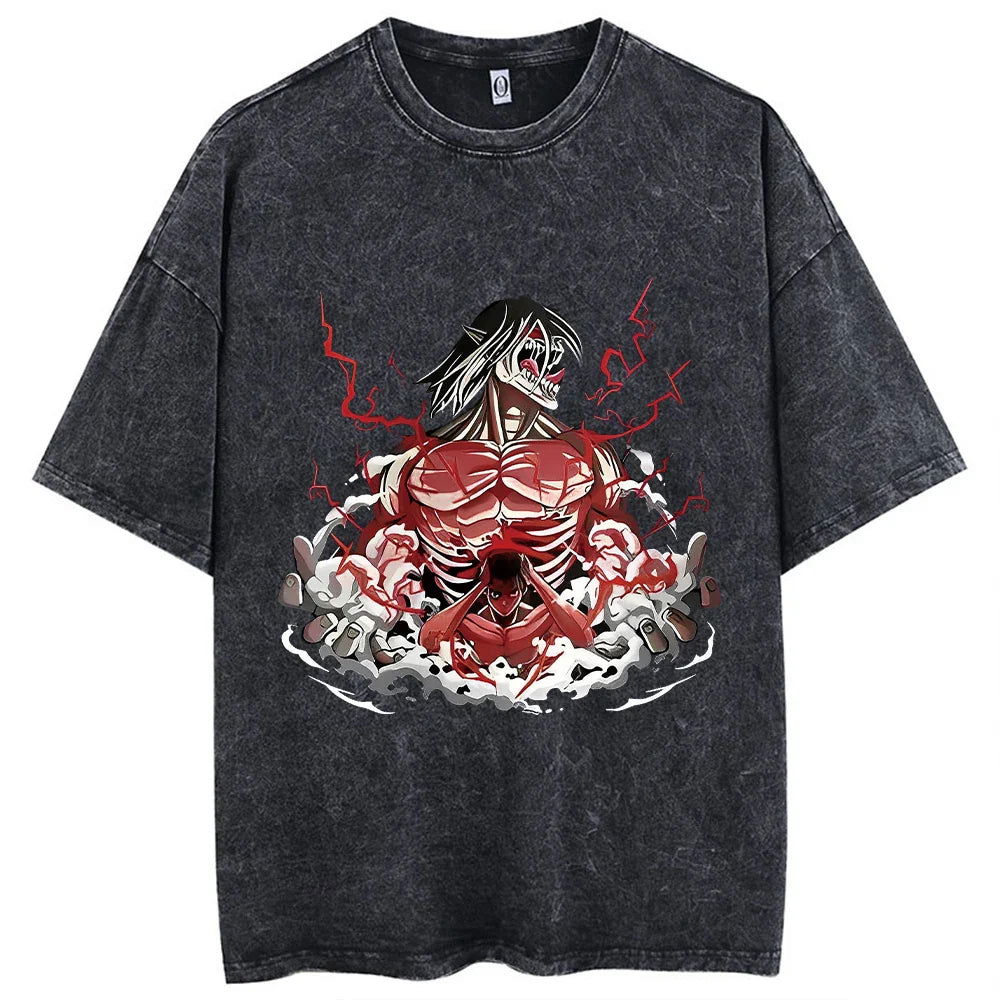 Attack on Titan trending anime Retro T-shirt - Senpai Attire