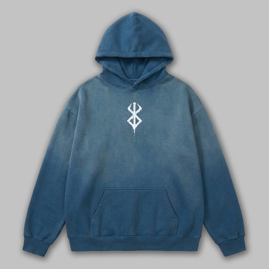 Berserk Logo Blue Faded Hoodie