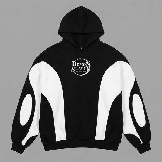 Demon Slayer Logo Black Patch Hoodie