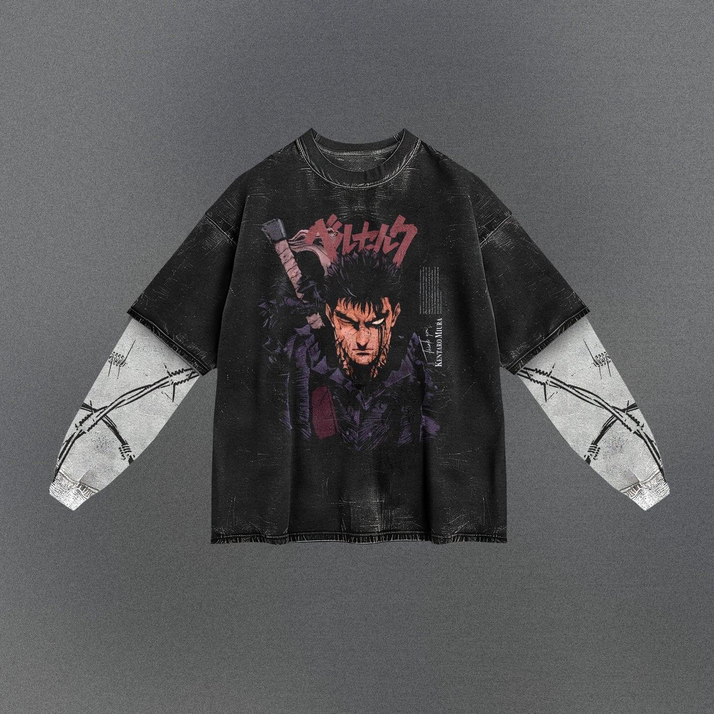 Berserk Edgy Double Sleeve T-shirt