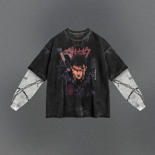 Berserk Edgy Double Sleeve T-shirt