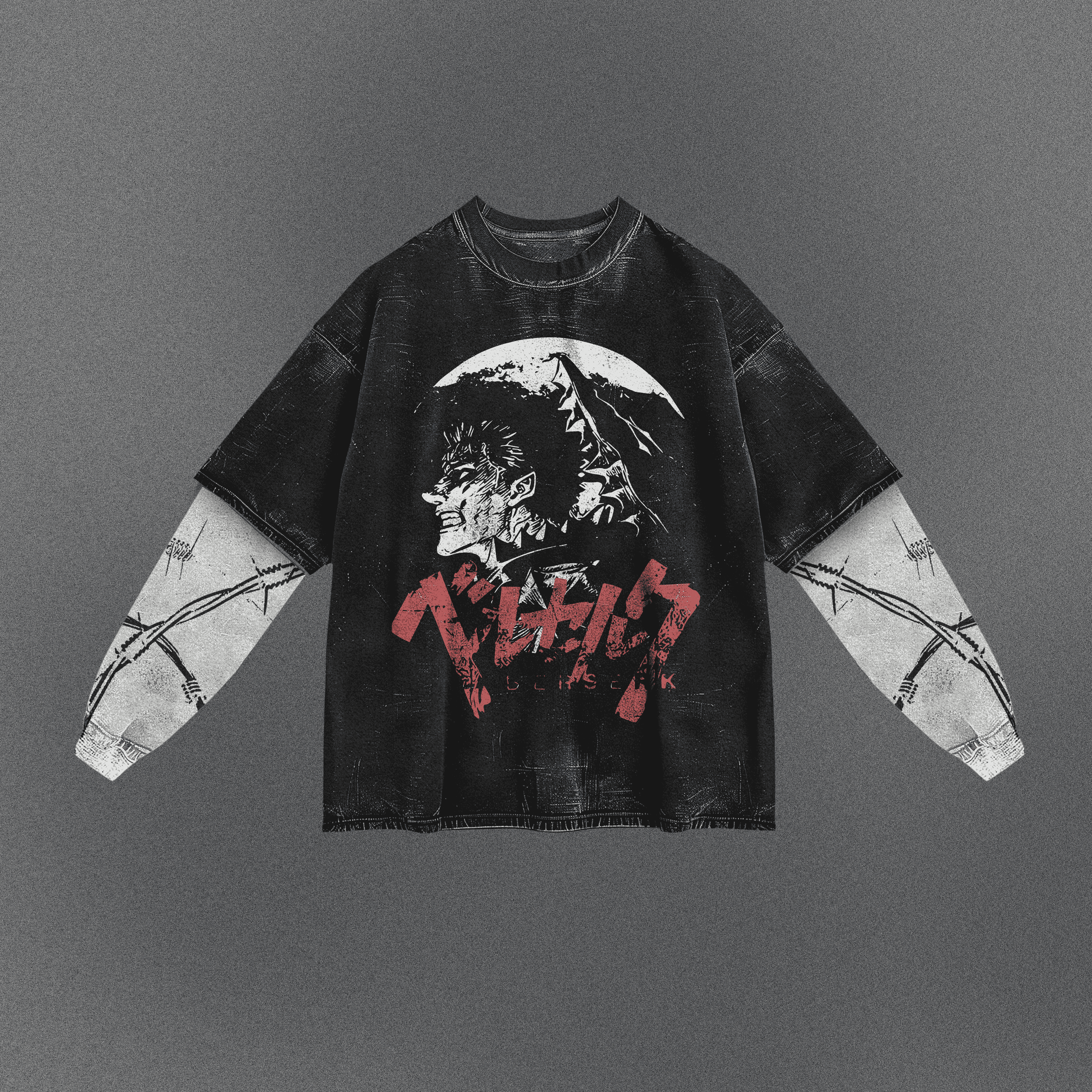 Berserk Tunic-like Double Sleeve T-shirt