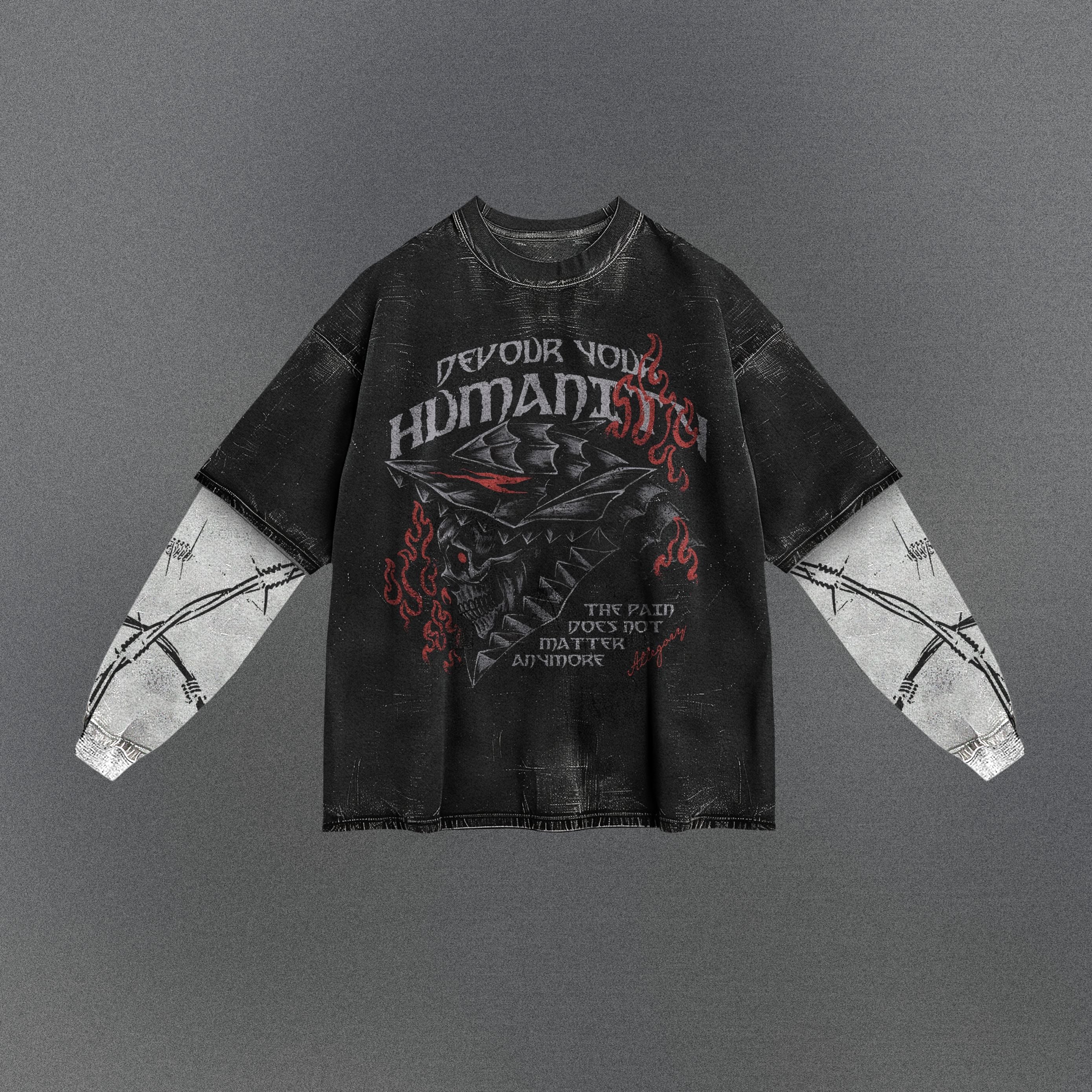 Berserk Printed Double Sleeve T-shirt