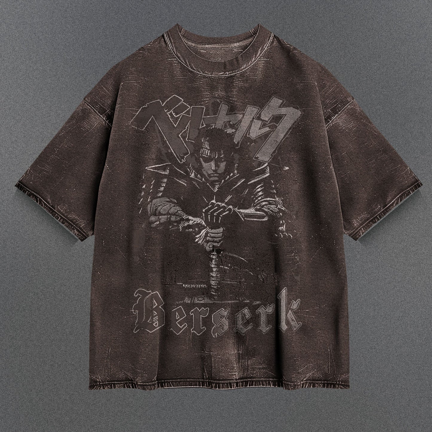 Berserk Relaxed Brown Washed T-Shirt