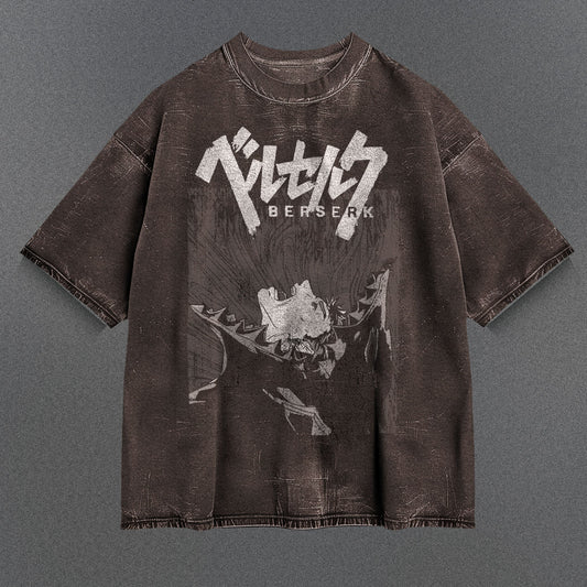 Berserk Breezy Brown Washed T-Shirt