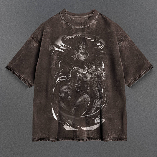 Berserk Adaptable Brown Washed T-Shirt