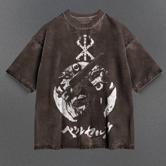 Berserk Unfitted Brown Washed T-Shirt