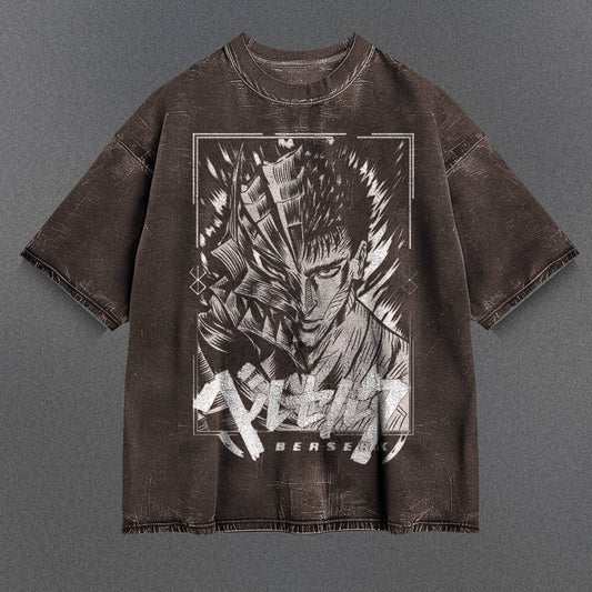 Berserk Classic Brown Washed T-Shirt