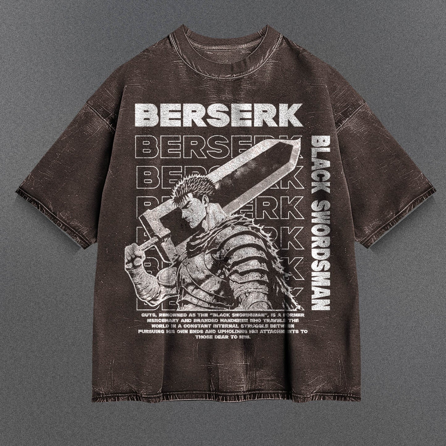 Berserk Neutral Brown Washed T-Shirt
