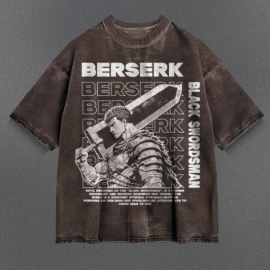 Berserk Neutral Brown Washed T-Shirt