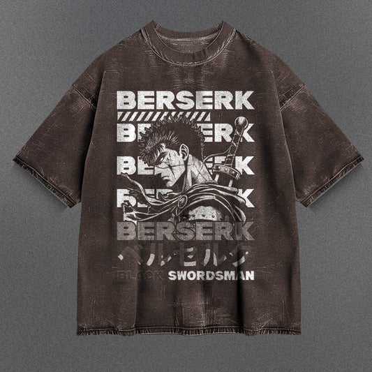 Berserk Flexible Brown Washed T-Shirt