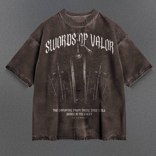 Berserk Non-restrictive Brown Washed T-Shirt