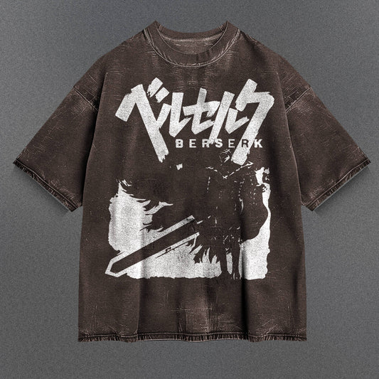 Berserk Functional Brown Washed T-Shirt