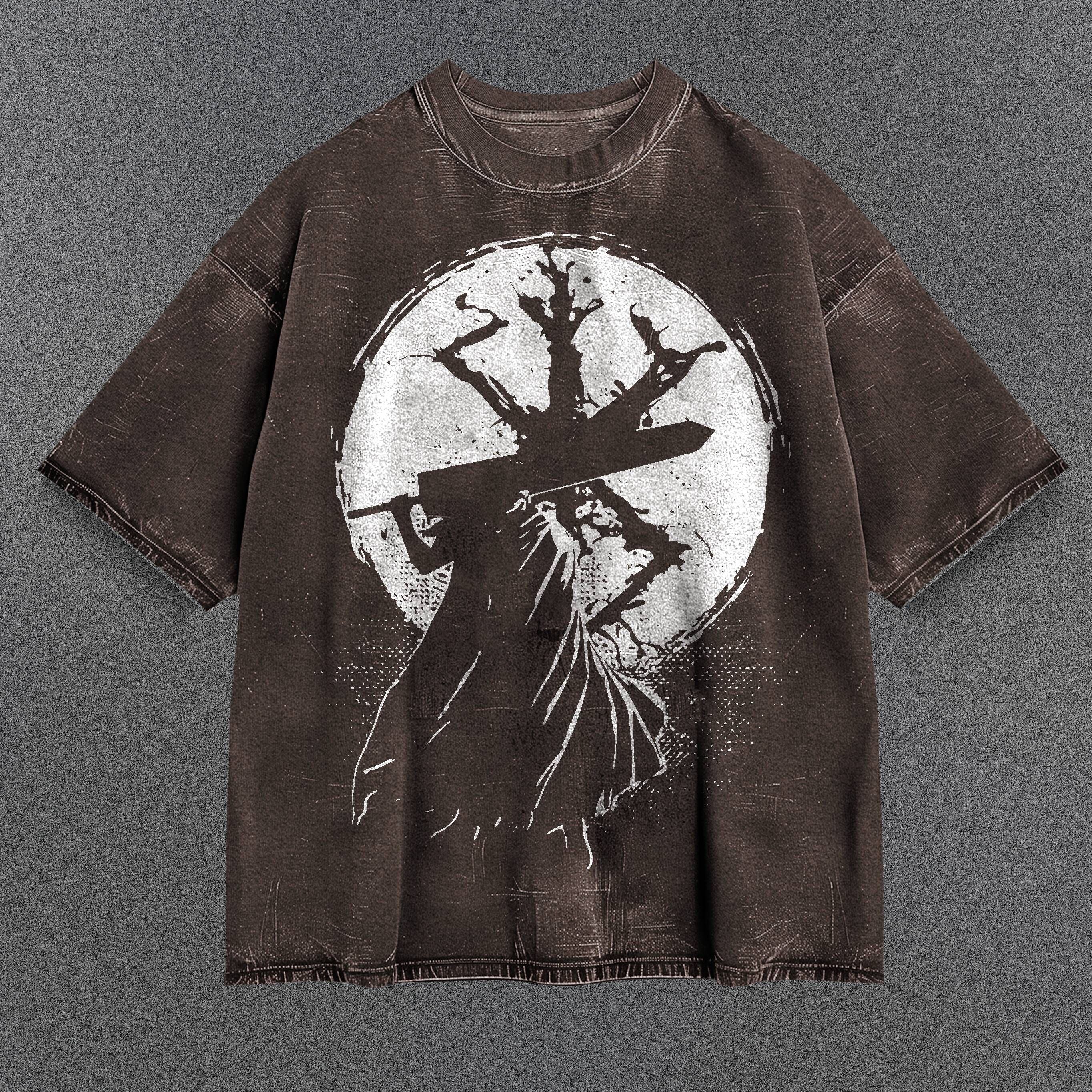 Berserk Laid-back Brown Washed T-Shirt