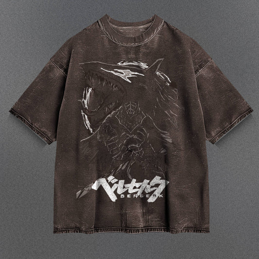 Berserk Stretchy Brown Washed T-Shirt
