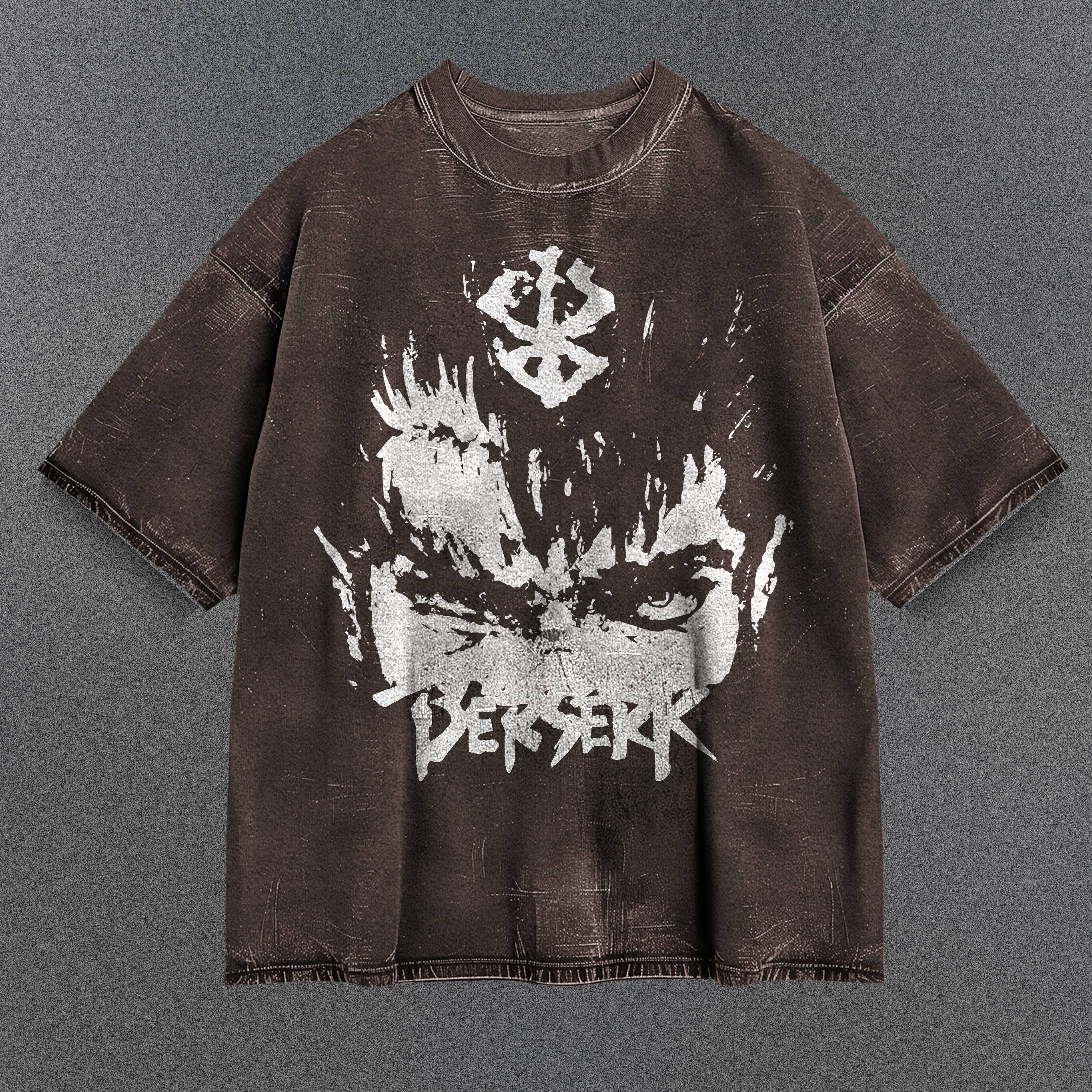 Berserk Sleek Brown Washed T-Shirt