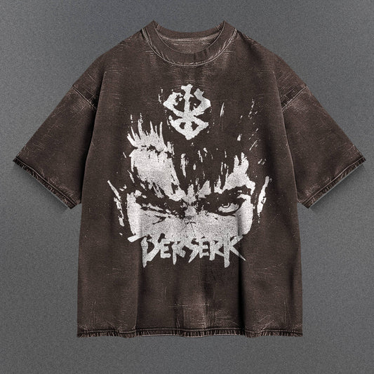 Berserk Sleek Brown Washed T-Shirt