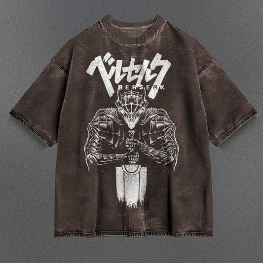 Berserk Trendy Brown Washed T-Shirt
