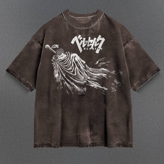 Berserk Breathable Brown Washed T-Shirt
