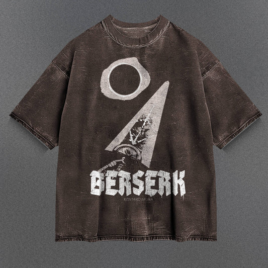 Berserk Subtle Brown Washed T-Shirt