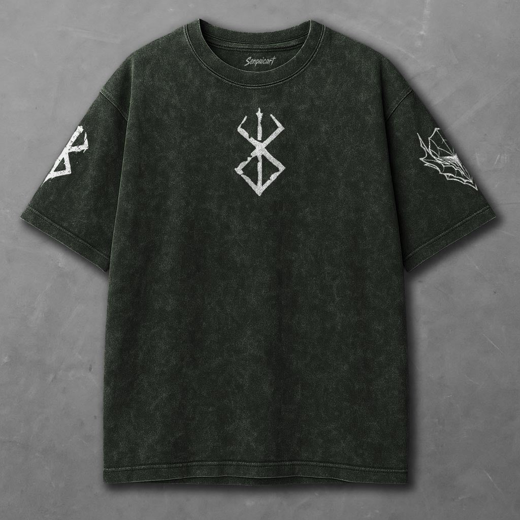Berserk Bold Green Washed T-Shirt