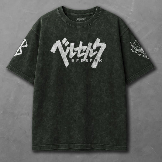 Berserk Vibrant Green Washed T-Shirt