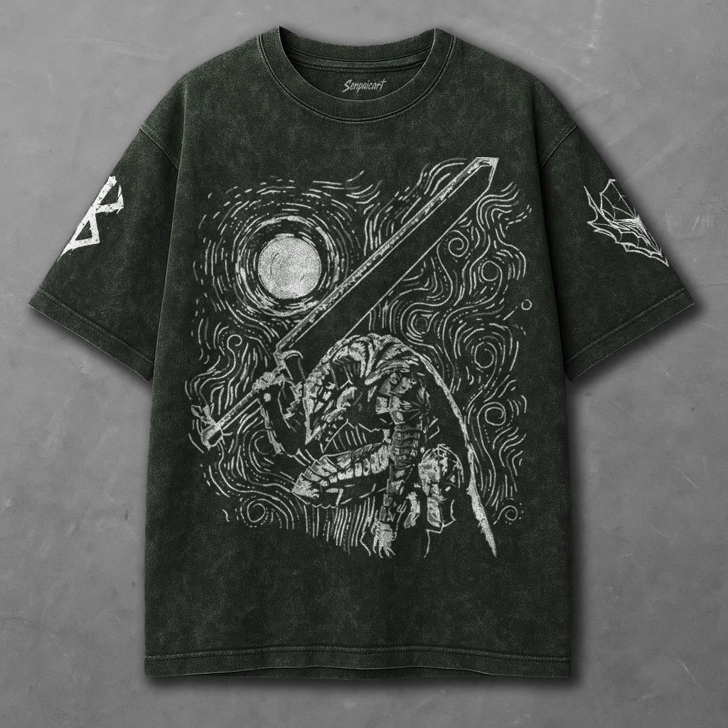 Berserk Roomy Green Washed T-Shirt