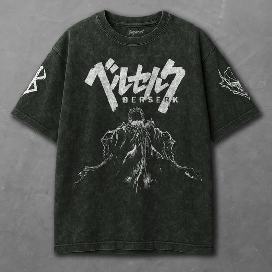 Berserk Smooth Green Washed T-Shirt