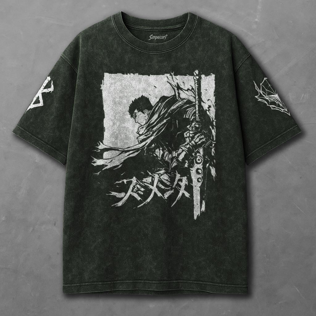 Berserk Relaxed Green Washed T-Shirt