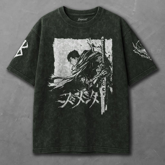 Berserk Relaxed Green Washed T-Shirt