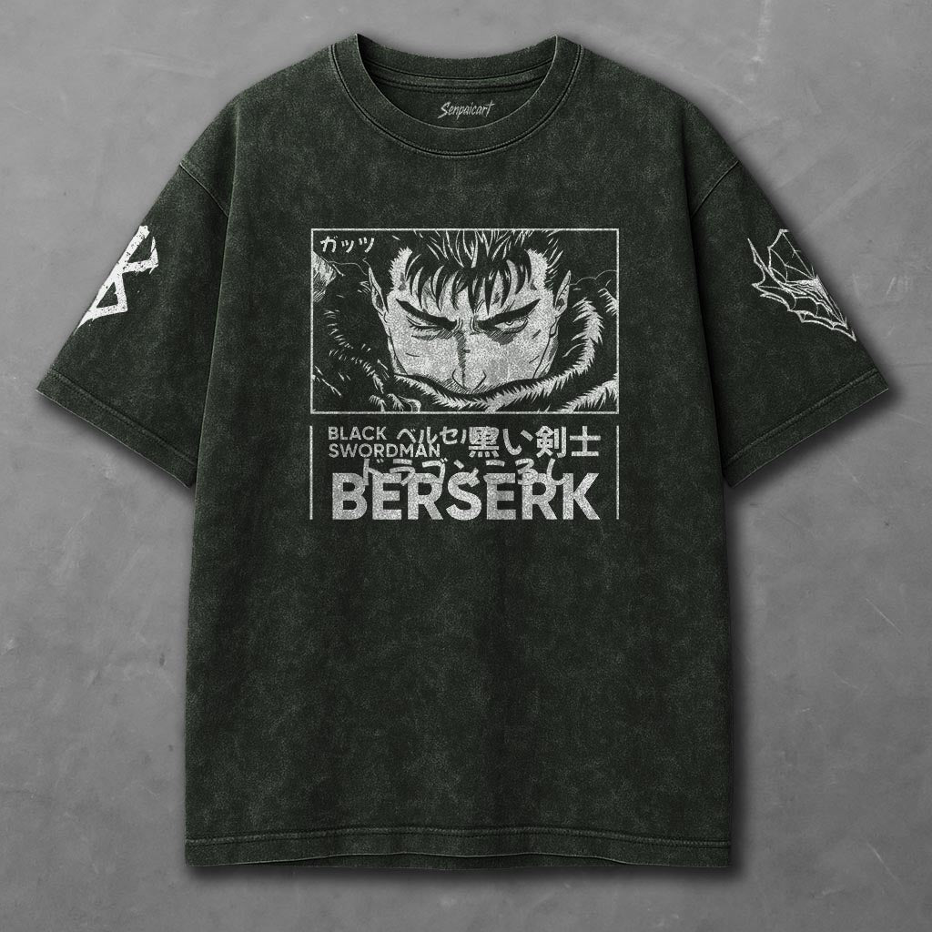 Berserk Soft Green Washed T-Shirt