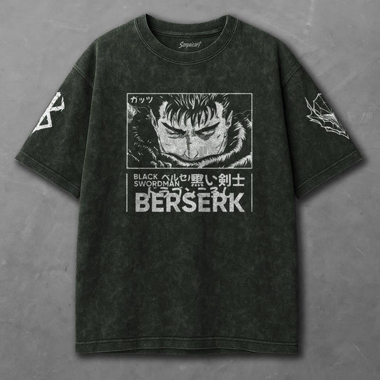 Berserk Soft Green Washed T-Shirt