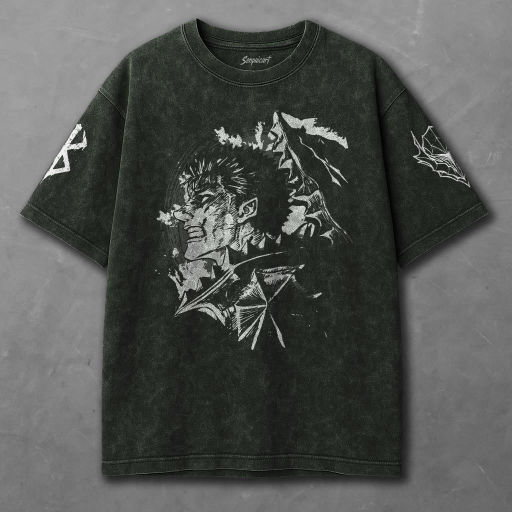 Berserk Comfy Green Washed T-Shirt