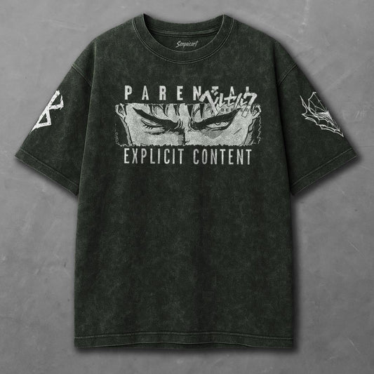 Berserk Breathable Green Washed T-Shirt