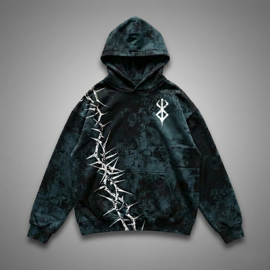 Berserk Logo Black Green Thorn Hoodie