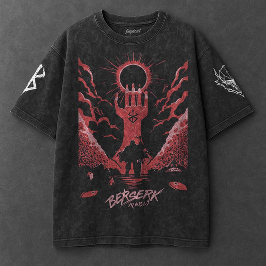Berserk Premium Drapey Black Washed T-Shirt