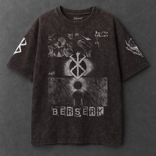 Berserk Premium Cozy Brown Washed T-Shirt
