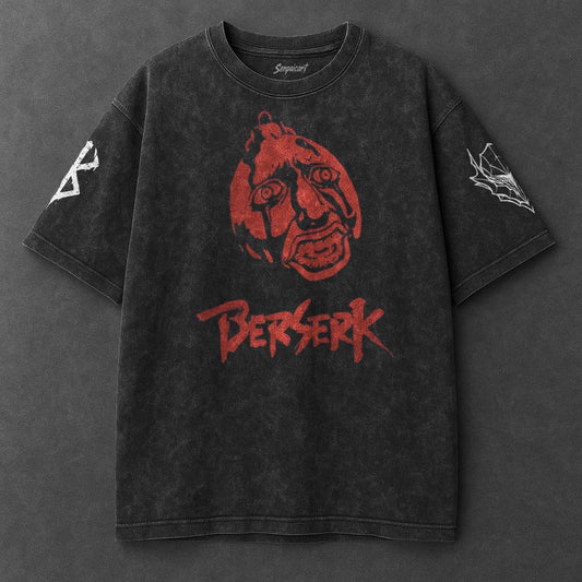 Berserk Premium Roomy Black Washed T-Shirt
