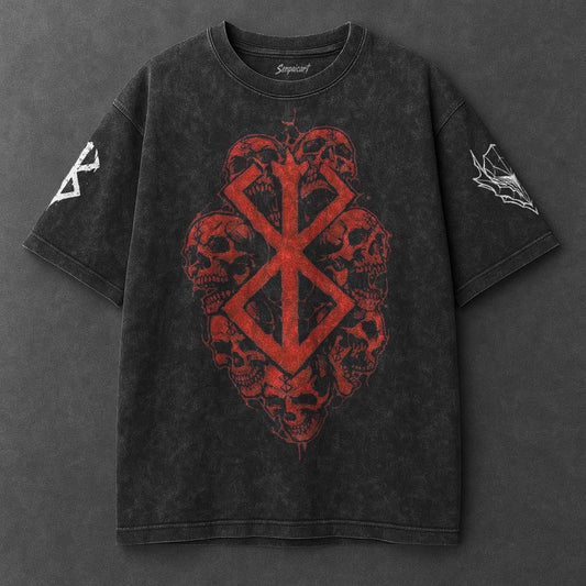 Berserk Premium Airy Black Washed T-Shirt