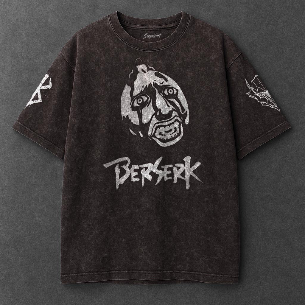 Berserk Premium Soft Brown Washed T-Shirt