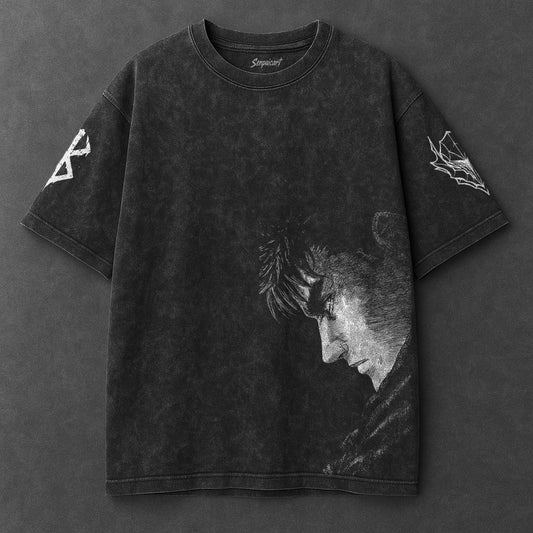Berserk Premium And Amazing Black Washed T-Shirt