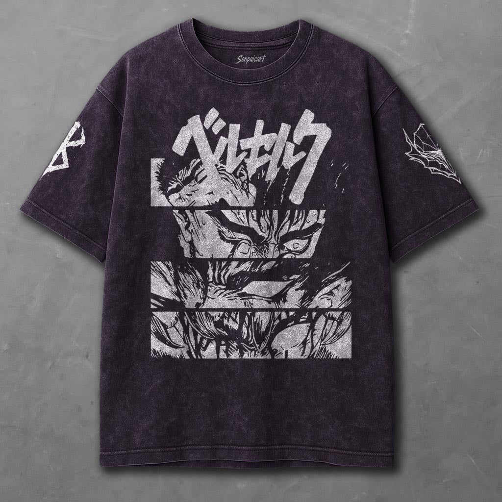 Berserk Elongated Violet Washed T-Shirt