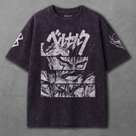 Berserk Elongated Violet Washed T-Shirt