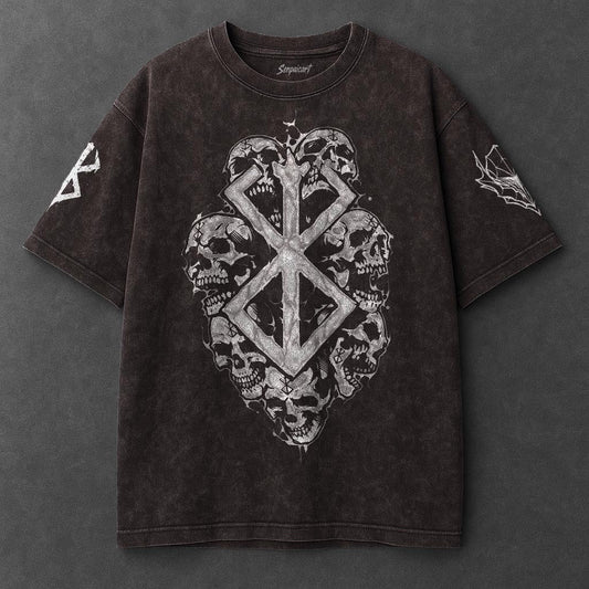 Berserk Premium Airy Brown Washed T-Shirt