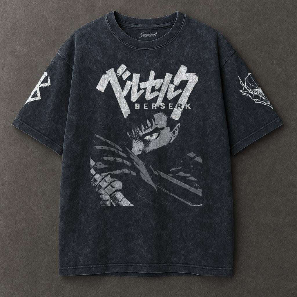 Berserk Versatile Blue Washed T-shirt
