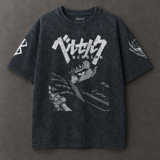 Berserk Versatile Blue Washed T-shirt