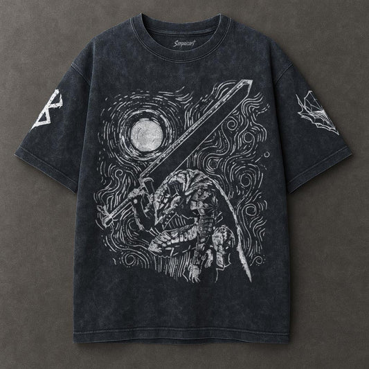 Berserk Stretchy Blue Washed T-shirt