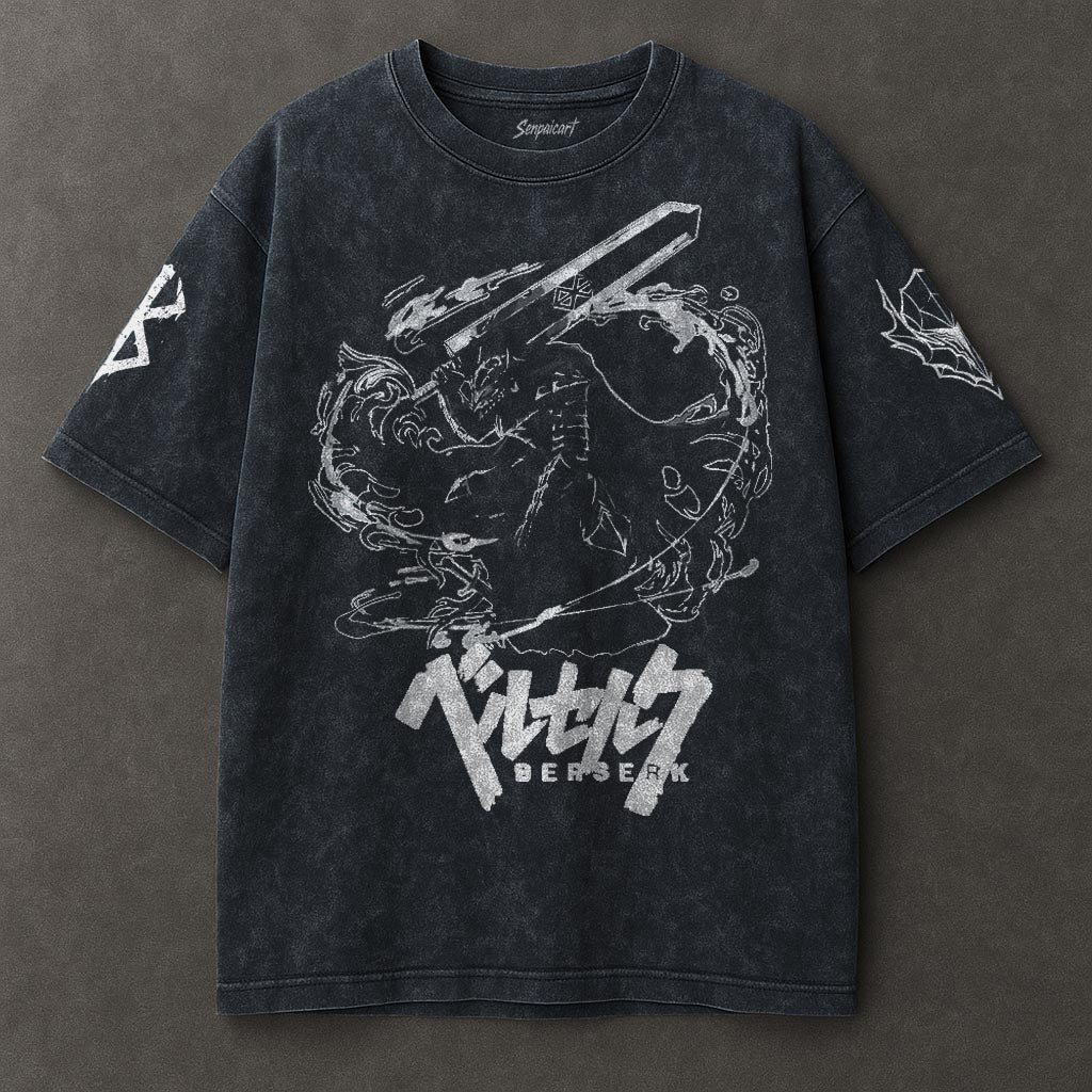 Berserk Billowy Blue Washed T-shirt