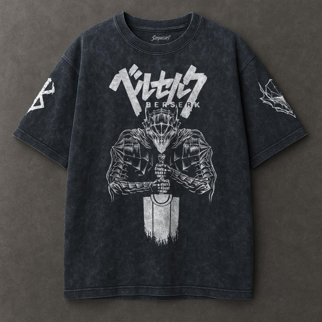Berserk Soft Blue Washed T-shirt